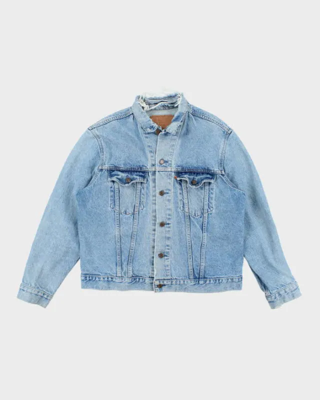 Vintage 80's Levi's Orange Tab Medium Wash Faded Denim Jacket - L made by Levi's