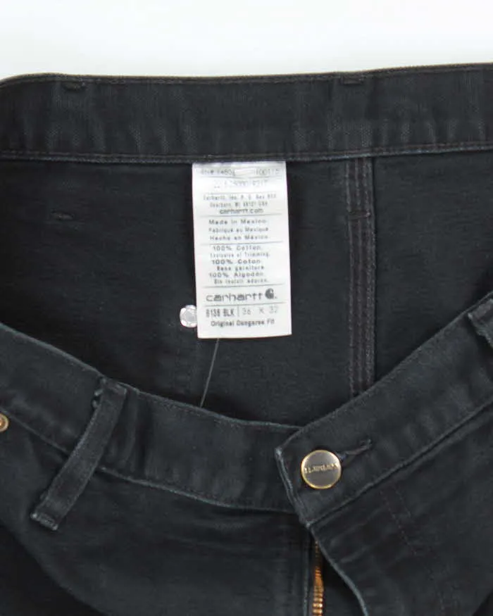 Vintage Carhartt Heavyweight Double Knee Black Carpenter Trousers - W34 L30 sold by Rokit product image thumbnail 5