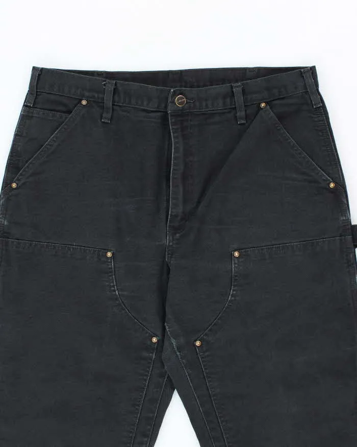 Vintage Carhartt Heavyweight Double Knee Black Carpenter Trousers - W34 L30 sold by Rokit product image thumbnail 3
