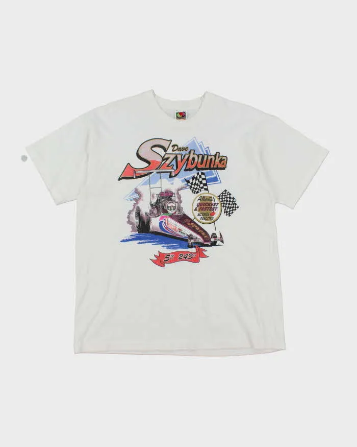 Vintage 90's Dave Szybunka Car Racing T-Shirt - XL sold by Rokit