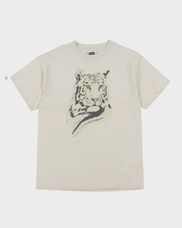 Vintage 90's Snow Tiger Graphic T-Shirt - L made by Rokit