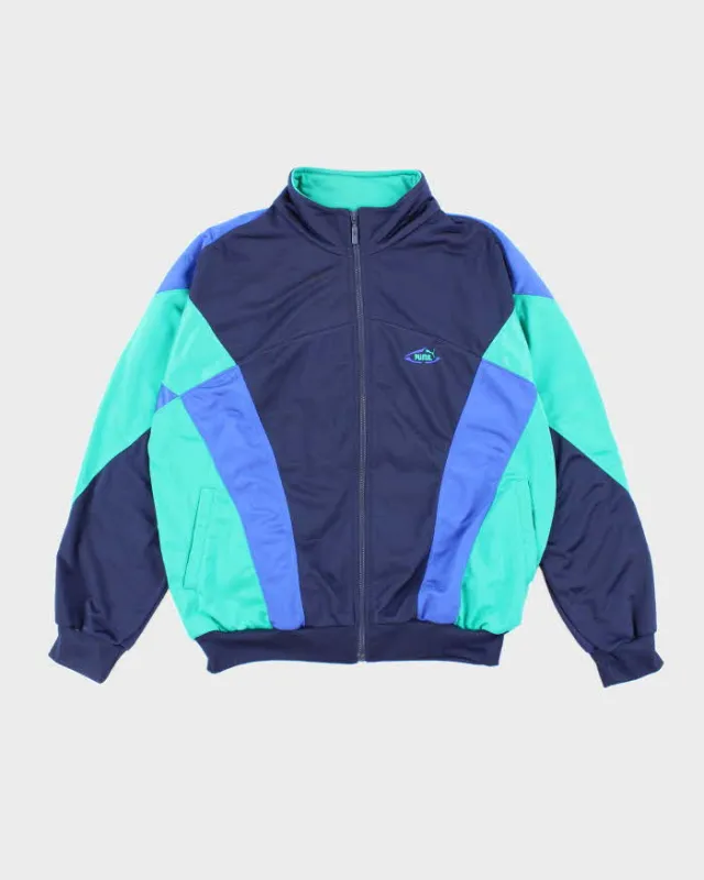 Vintage 90's Puma Small Logo Patterned Track Jacket - L sold by Rokit