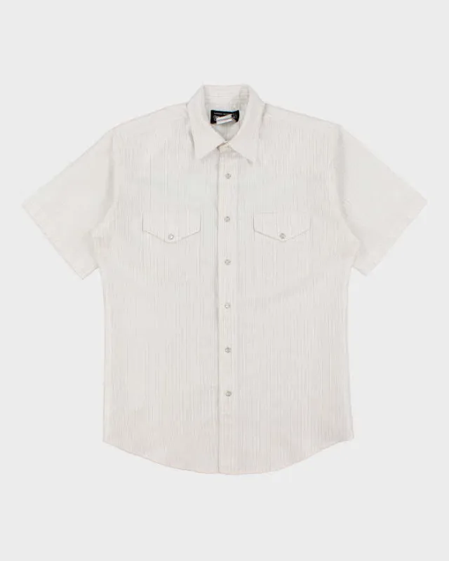 Vintage 90's Wrangler Snap Button Striped Western Shirt - M sold by Rokit