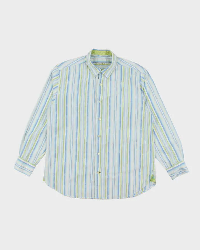 Vintage 2000's Tommy Bahama Striped Long Sleeve Shirt - L sold by Rokit