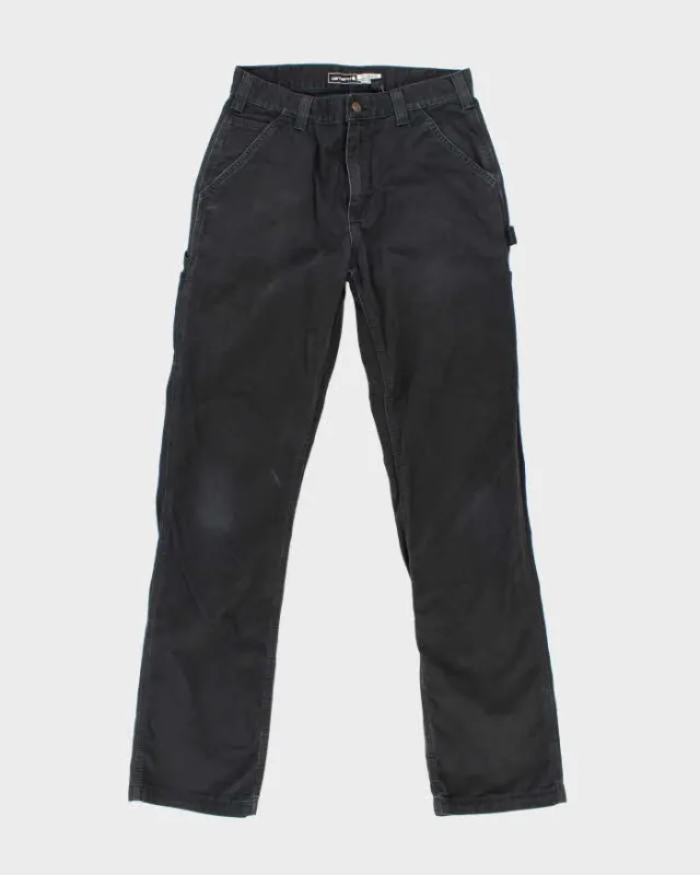 Vintage Carhartt Heavyweight Single Knee Faded Black Carpenter Trousers - W30 L34 sold by Rokit