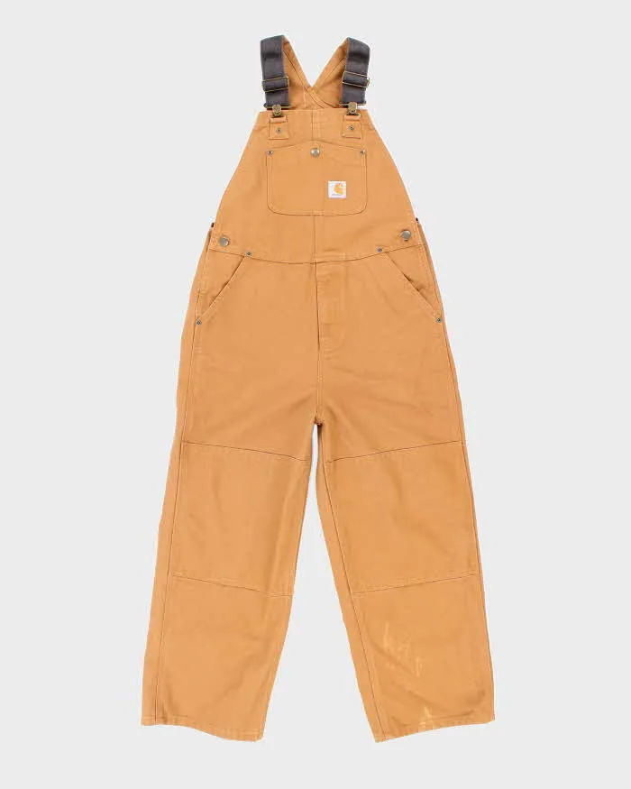 Vintage 2000's Carhartt Heavyweight Brown Workwear Dungarees - W30 L23 sold by Rokit