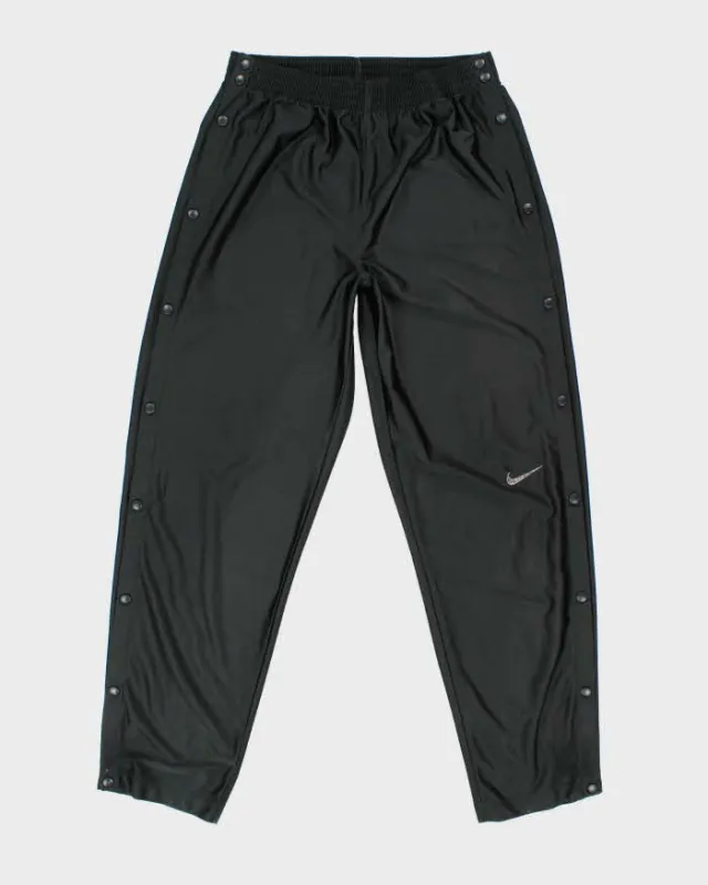 Vintage 90's Nike Side Popper Wide Leg Blackout Tracksuit Bottoms - XL sold by Rokit