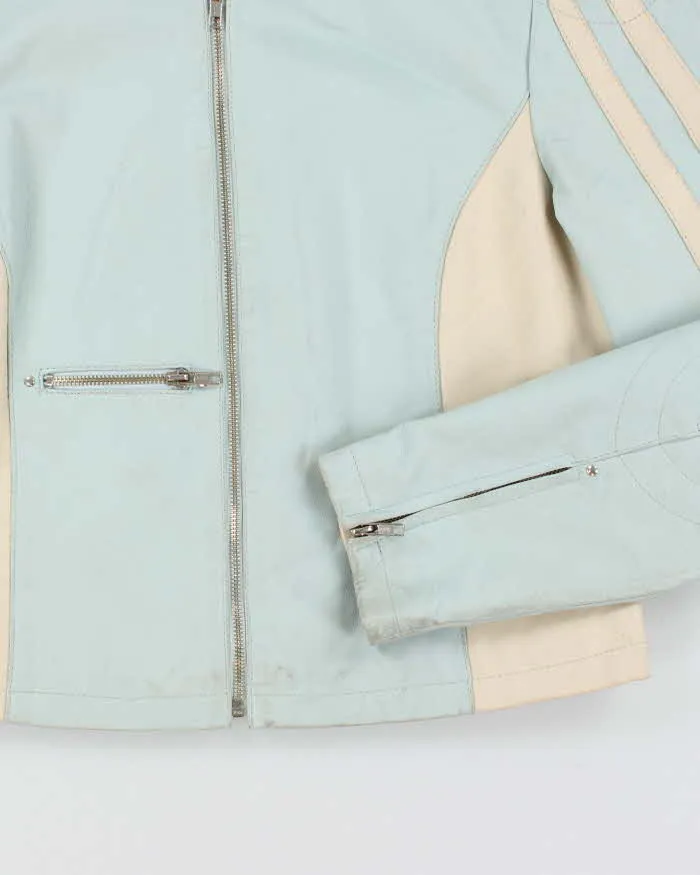 Vintage Y2K OXYHO Striped Leather Biker Jacket - L sold by Rokit product image thumbnail 4