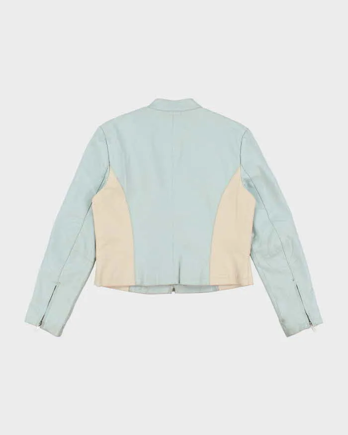 Vintage Y2K OXYHO Striped Leather Biker Jacket - L sold by Rokit product image thumbnail 2