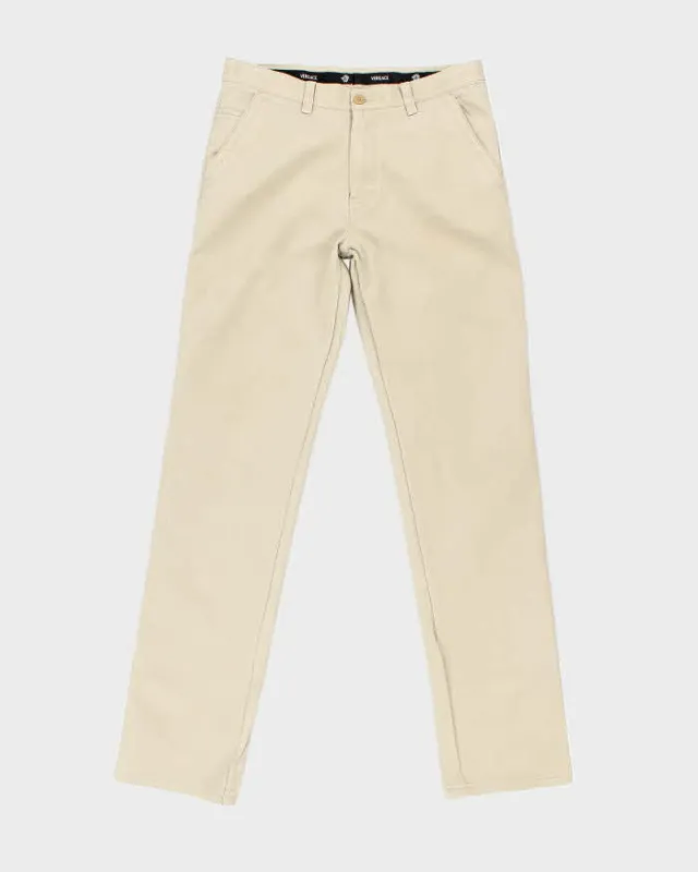 Vintage Versace Straight Leg Beige Chinos - W32 L33 sold by Rokit