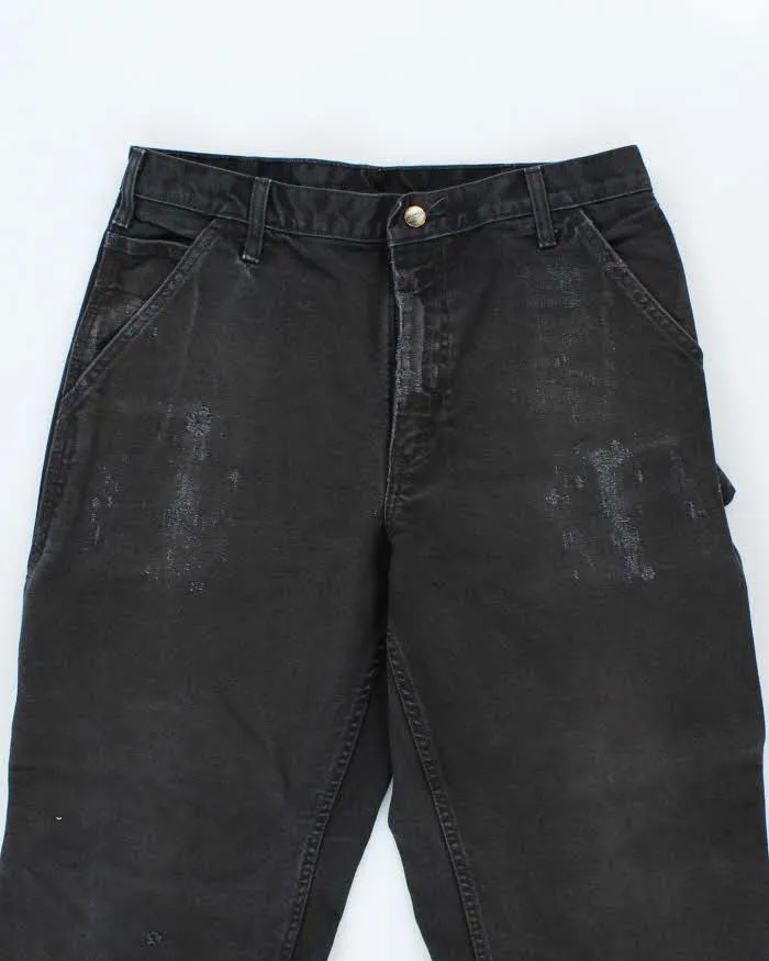 Vintage Carhartt Single Knee Black Faded Carpenter Trousers - W34 L30 sold by Rokit product image thumbnail 3