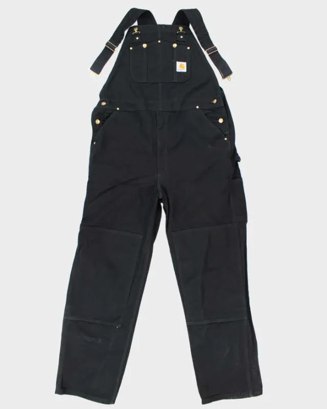Vintage 2000's Carhartt Heavyweight Black Workwear Dungarees - W40 L31 sold by Rokit