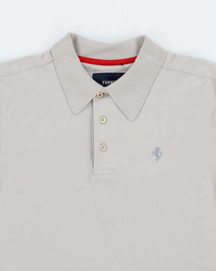 Vintage Y2K Ferrari Small Horse Embroidered Logo Polo Shirt - L sold by Rokit product image thumbnail 3