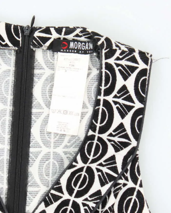 Vintage 1990s Black and White Pattern Tea Dress - XXS sold by Rokit product image thumbnail 5