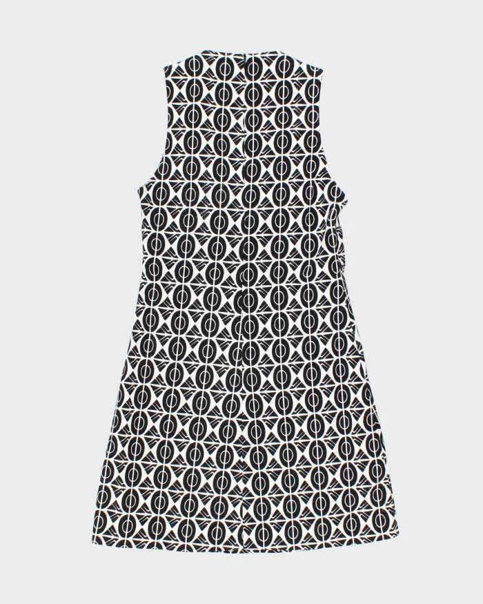 Vintage 1990s Black and White Pattern Tea Dress - XXS sold by Rokit product image thumbnail 2