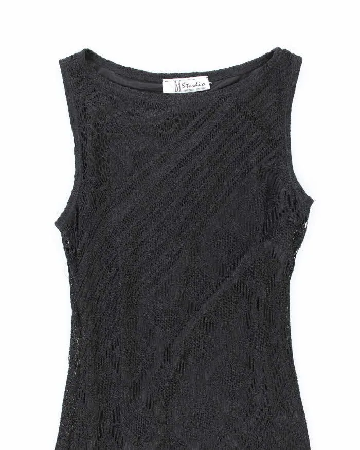 Vintage 1990s Black Crochet Dress - XS sold by Rokit product image thumbnail 3