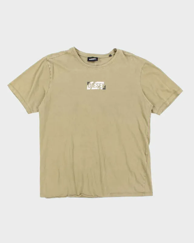 Vintage Y2K Diesel Centre Logo Graphic T-Shirt - XXL sold by Rokit