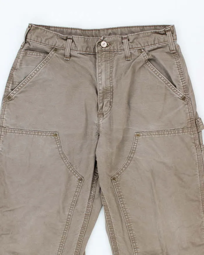 Vintage Carhartt Double Knee Grey Faded Carpenter Trousers - W28 L25 sold by Rokit product image thumbnail 3