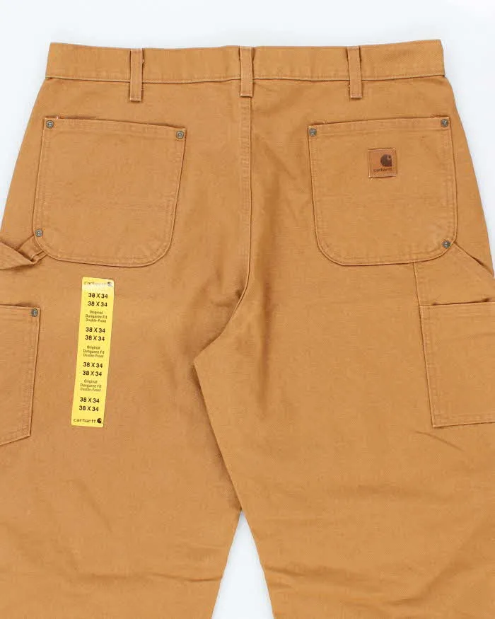 Vintage Carhartt Heavyweight Brown Double Knee Carpenter Trousers - W38 L34 sold by Rokit product image thumbnail 4
