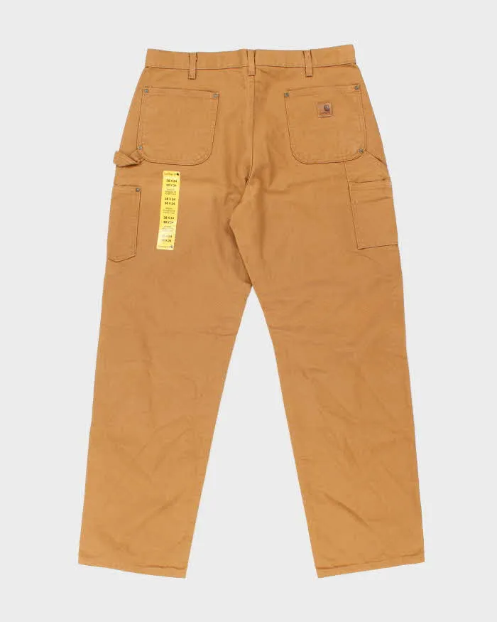 Vintage Carhartt Heavyweight Brown Double Knee Carpenter Trousers - W38 L34 sold by Rokit product image thumbnail 2