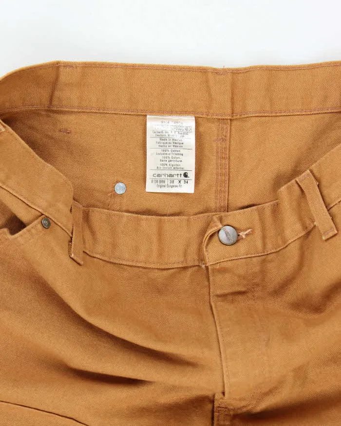 Vintage Carhartt Heavyweight Brown Double Knee Carpenter Trousers - W38 L34 sold by Rokit product image thumbnail 5