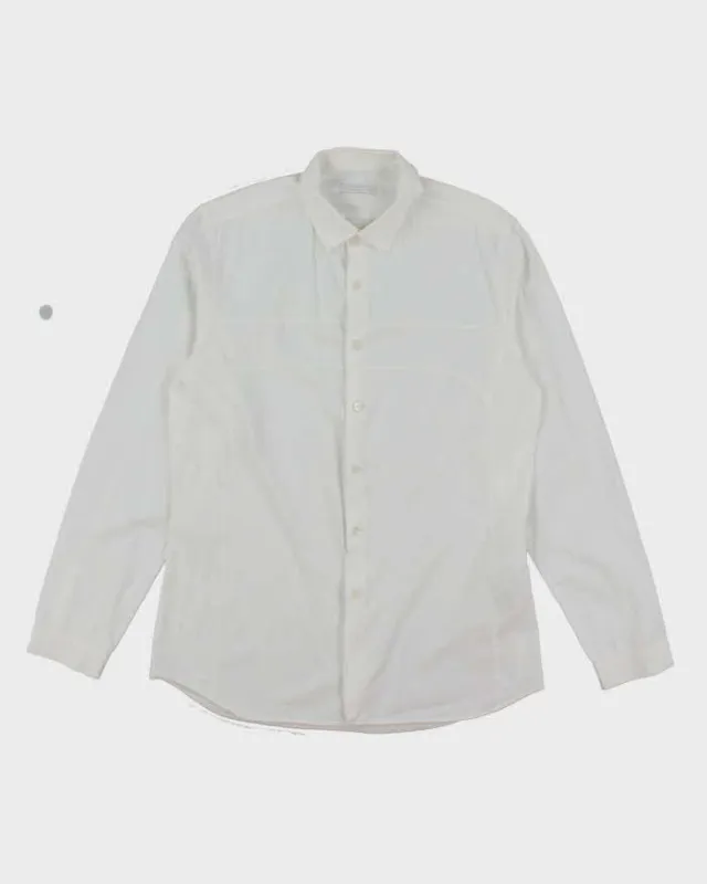 Vintage 2000's Prada Plain White Long Sleeve Shirt - L made by Prada