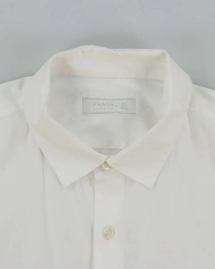 Vintage 2000's Prada Plain White Long Sleeve Shirt - L sold by Rokit product image thumbnail 5
