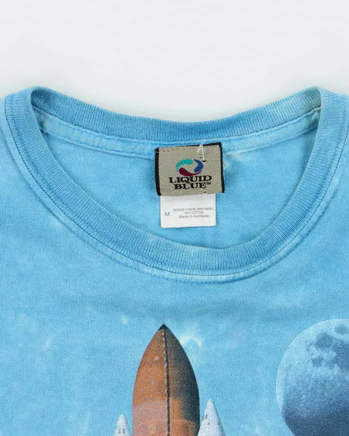 Vintage 2000's Liquid Blue Space Launch All Over Print T-Shirt - M sold by Rokit product image thumbnail 5
