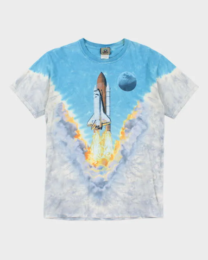 Vintage 2000's Liquid Blue Space Launch All Over Print T-Shirt - M sold by Rokit