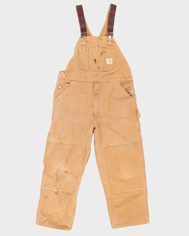 Vintage Carhartt Heavyweight Brown Workwear Dungarees - W36 L27 sold by Rokit