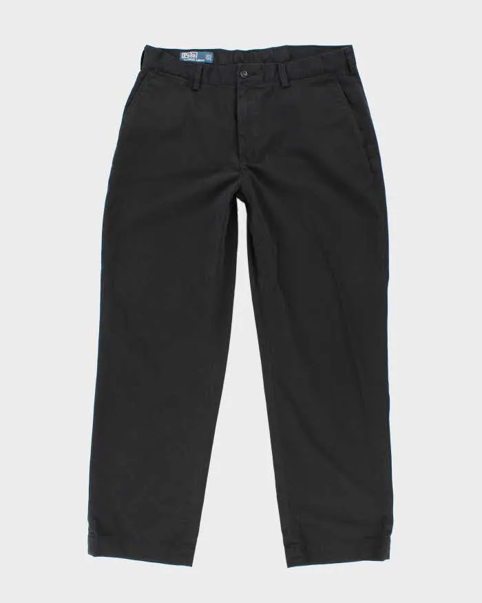 Vintage 2000's Ralph Lauren Black Relaxed Fit Trousers - W34 L30 sold by Rokit
