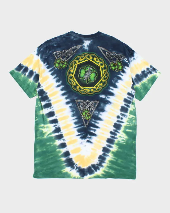 Vintage 2000's Liquid Blue Grateful Dead Irish Tie-Dye T-Shirt - L sold by Rokit product image thumbnail 2