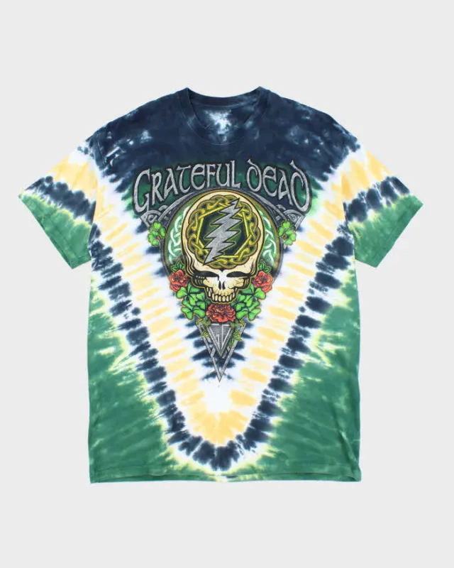 Vintage 2000's Liquid Blue Grateful Dead Irish Tie-Dye T-Shirt - L sold by Rokit