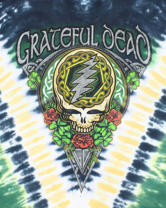 Vintage 2000's Liquid Blue Grateful Dead Irish Tie-Dye T-Shirt - L sold by Rokit product image thumbnail 3
