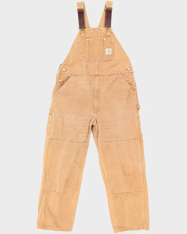 Vintage Carhartt Heavyweight Brown Workwear Dungarees - W38 L32 made by Carhartt
