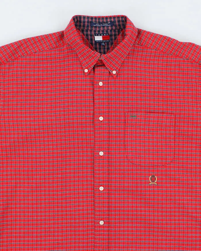 Vintage Y2K Tommy Hilfiger Oversized Patterned Flannel Shirt - XL sold by Rokit product image thumbnail 3