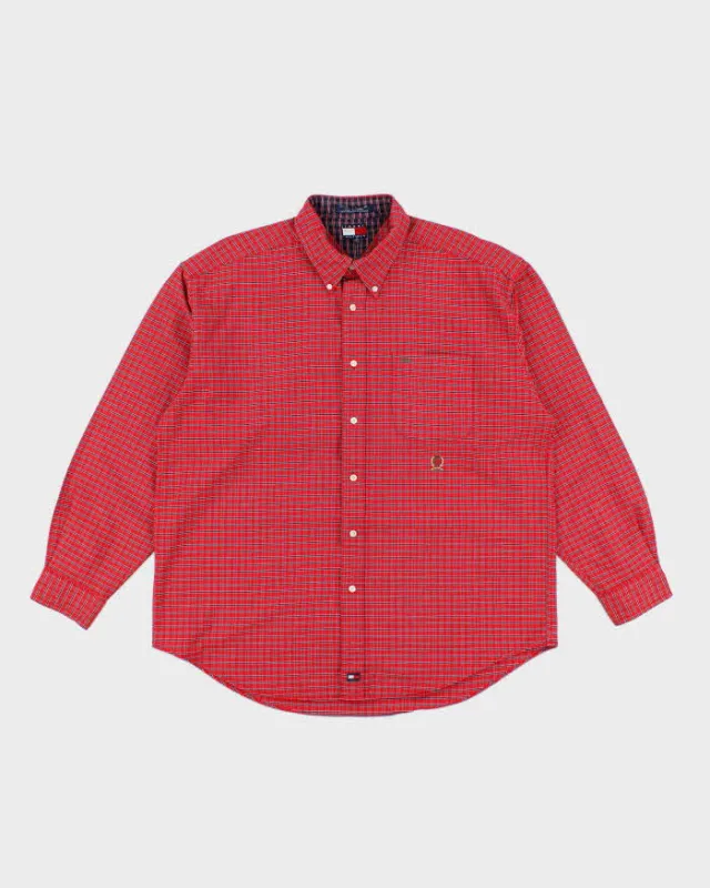 Vintage Y2K Tommy Hilfiger Oversized Patterned Flannel Shirt - XL sold by Rokit