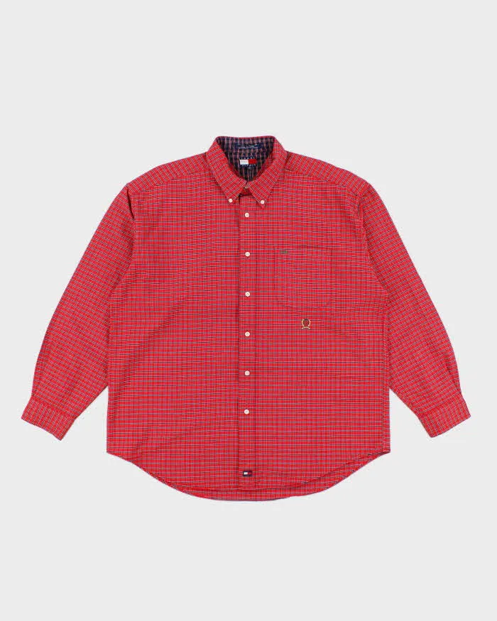 Vintage Y2K Tommy Hilfiger Oversized Patterned Flannel Shirt - XL sold by Rokit