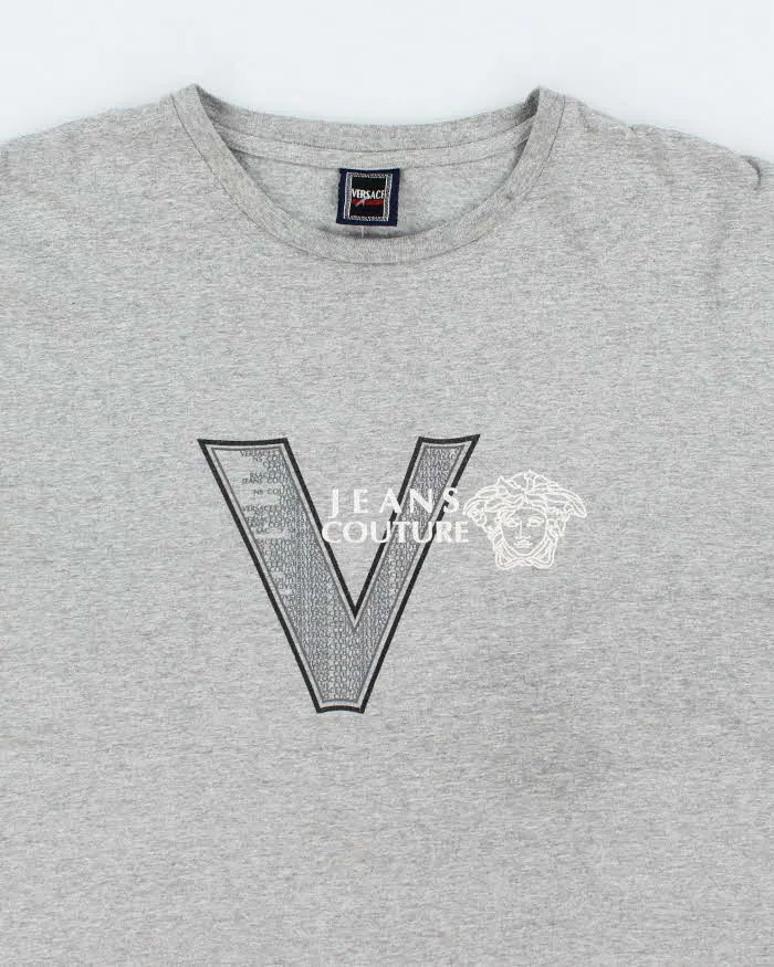 Vintage Y2K Versace Couture Centre Logo T-Shirt - L sold by Rokit product image thumbnail 3