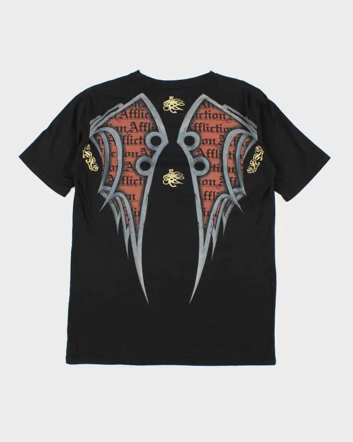 Vintage Y2K Affliction Sequined Gothic Graphic T-Shirt - XXL sold by Rokit product image thumbnail 2