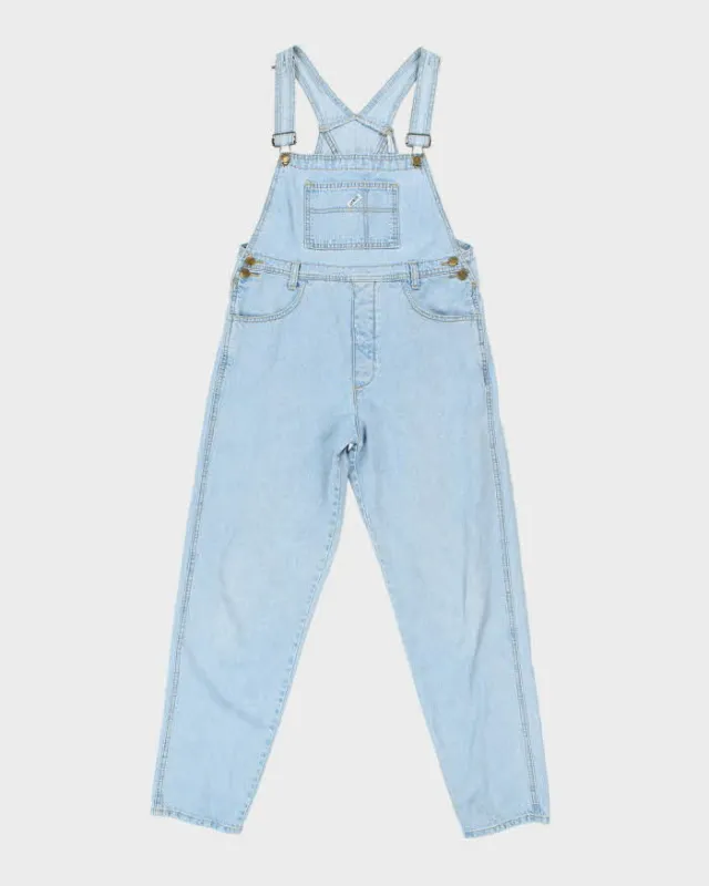 Vintage 90's Guess Light Wash Long Denim Dungarees - W32 L30 sold by Rokit