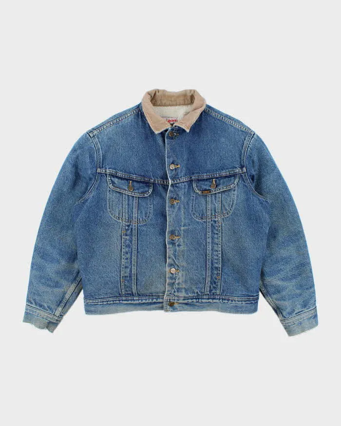 Vintage 90's Lee Fleece Lined Storm Rider Denim Jacket - L sold by Rokit