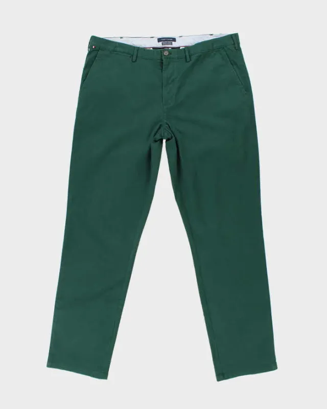 Vintage 2000's Tommy Hilfiger Relaxed Fit Green Trousers - W38 L34 sold by Rokit