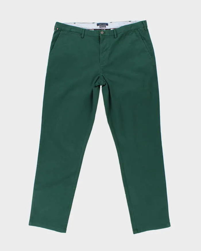 Vintage 2000's Tommy Hilfiger Relaxed Fit Green Trousers - W38 L34 sold by Rokit