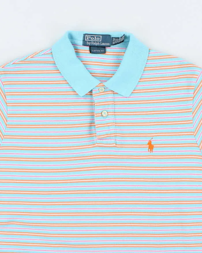 Vintage Y2K Ralph Lauren Small Horse Striped Polo Shirt - M sold by Rokit product image thumbnail 3