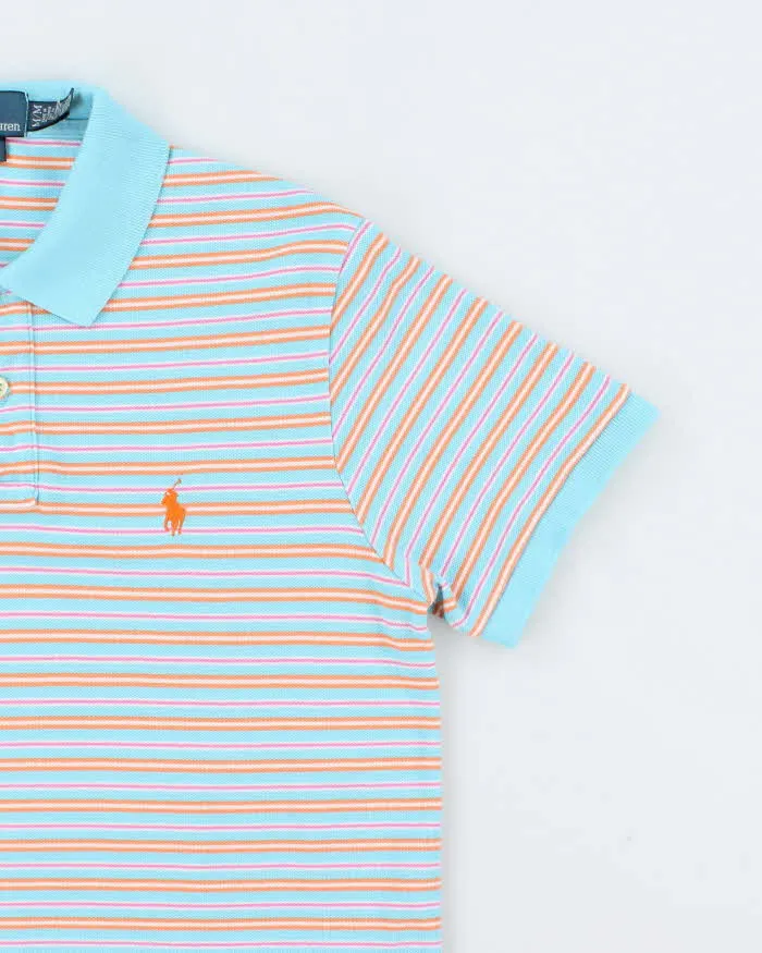 Vintage Y2K Ralph Lauren Small Horse Striped Polo Shirt - M sold by Rokit product image thumbnail 4