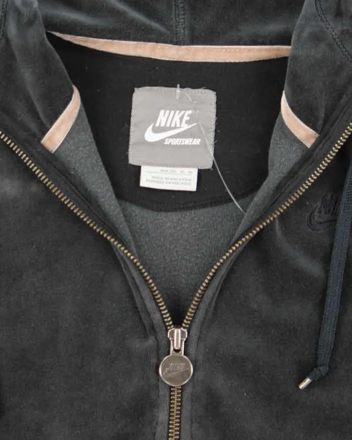 Vintage Y2K Nike Velour Zip Up Hoodie - M sold by Rokit product image thumbnail 5