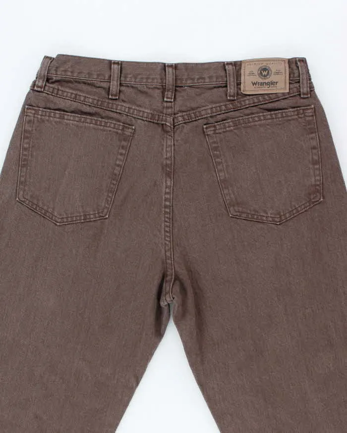 Vintage Wrangler Faded Brown Wash Straight Leg Jeans - W32 L31 sold by Rokit product image thumbnail 4