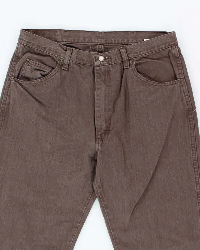 Vintage Wrangler Faded Brown Wash Straight Leg Jeans - W32 L31 sold by Rokit product image thumbnail 3