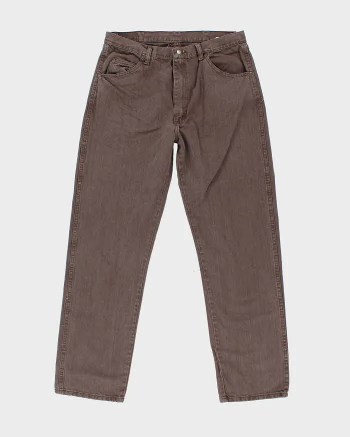 Vintage Wrangler Faded Brown Wash Straight Leg Jeans - W32 L31 sold by Rokit